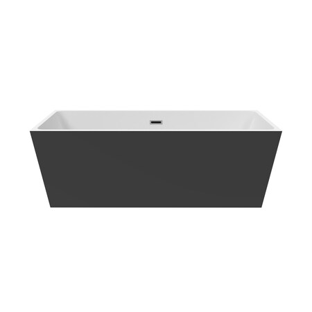 Castello Usa Sophia 67" Acrylic Freestanding Bathtub in Black CB-37-67-B